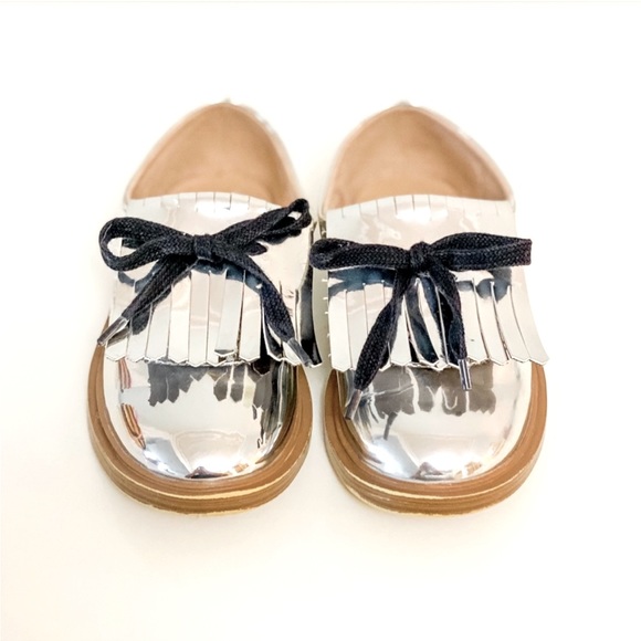 Zara Other - Zara Toddler Silver Loafers